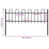 vidaXL Garden Fence with Hoop Top Steel 1.8 m Black
