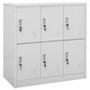 vidaXL Locker Cabinets 5 pcs Light Grey 90x45x92.5 cm Steel