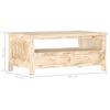 vidaXL Coffee Table White 90x50x40 cm Solid Mango Wood