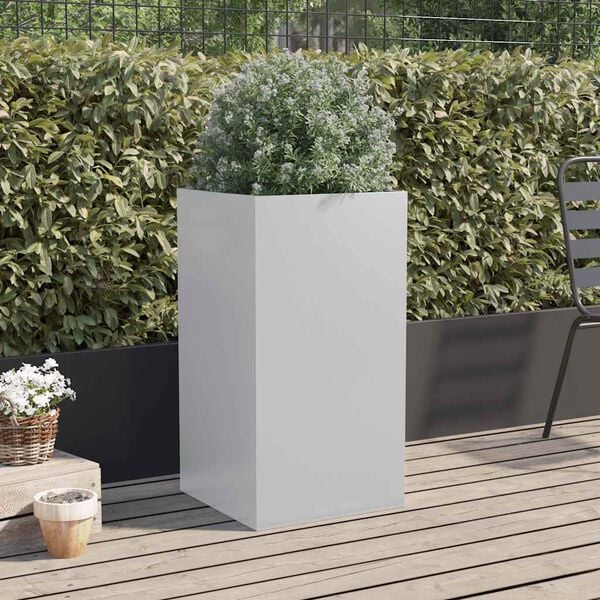 vidaXL Planter Silver 42x38x75 cm Galvanised Steel