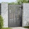 vidaXL Garden Gate 85x125 cm Corten Steel Bamboo Design