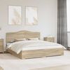vidaXL Bed Frame with Drawer Sonoma Oak 200 x 200 cm Engineered Wood