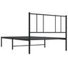 vidaXL Metal Bed Frame without Mattress with Headboard Black 80x200cm