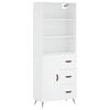 vidaXL Highboard White 69,5x34x180 cm Engineered Wood