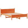 vidaXL Bed Frame without Mattress Wax Brown 135x190 cm Double Solid Wood Pine
