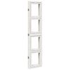 vidaXL Room Divider 5 Panels White Solid Wood Paulownia