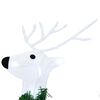 vidaXL LED Reindeers 5 pcs White Fabric