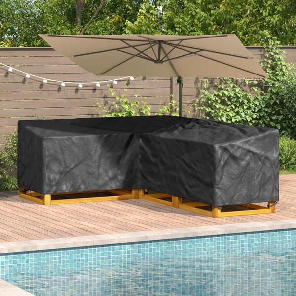 vidaXL Furniture Cover Black 250 x 180 x 80 cm 420D Oxford Fabric