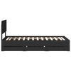 vidaXL Bed Frame with Headboard Black 100 x 200 cm Engineered Wood