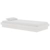 vidaXL Bed Frame without Mattress White Solid Wood Single
