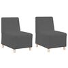 vidaXL Modular Sofa Unit Armless 2 pcs Dark Grey 55 x 74 x 82 cm