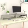 vidaXL Monitor Stand Concrete Grey 110x23.5x9 cm Engineered Wood