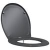 vidaXL Toilet Seat Anthracite 47 x 37 x 4 cm Duroplast