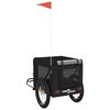 vidaXL Pet Bike Trailer Black Oxford Fabric&Iron