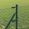 vidaXL Fence Post Green 25 x 0.8 m (40 x 40 mm mesh) Steel and PVC