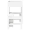 vidaXL Loft Bed Frame with Desk White 90 x 190 cm Engineered Wood