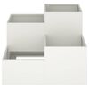 vidaXL Garden Planter White 100 x 100 x 60 cm Steel