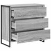 vidaXL Sideboard Grey Sonoma 79 x 36 x 75.5 cm Engineered Wood