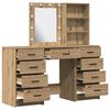 vidaXL Dressing Table 3 pcs Brown 40 x 41 x 135 cm Engineered wood