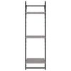 vidaXL 3-Tier Wall Shelves with Bars 2 pcs Grey Sonoma 30x25x100 cm