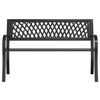 vidaXL Garden Bench Black 120 cm Steel