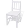 vidaXL Five Piece Dining Set Pinewood White