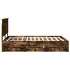 vidaXL Bed Frame with Drawer Smoked Oak 140 x 190 cm Engineer Wood