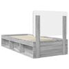 vidaXL Bed Frame Grey Sonoma 90 x 200 cm Solid Pine Wood
