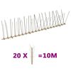 vidaXL 4-row Plastic Bird & Pigeon Spikes Set of 20 10 m