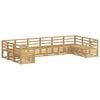 vidaXL Outdoor Sofa Set 10 pcs White Solid Acacia Wood