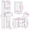 vidaXL Bathroom Sets with Drawer White Wash Finish Solid Mango Wood