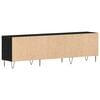vidaXL TV Cabinet Black Oak 150 x 30 x 44.5 cm Engineered Wood