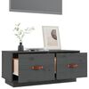 vidaXL TV Cabinet Grey 80x34x35 cm Solid Wood Pine