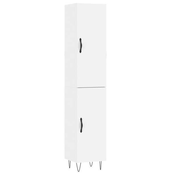 vidaXL Highboard White 34.5x34x180 cm Engineered Wood