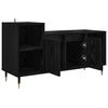 vidaXL TV Cabinet Black Oak 100 x 35 x 55 cm Engineered Wood