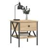 vidaXL Bedside Table Sonoma Oak 40x42x45 cm Engineered Wood