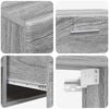 vidaXL TV Cabinet Set with Drawer FLORIN Grey Sonoma Engineered Wood