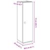 vidaXL Bathroom Cabinet with Roll Holder Grey Sonoma 20.5x22x72 cm