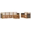 vidaXL Outdoor Sofa Set 7 pcs Natural Solid Acacia Wood
