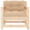 vidaXL Garden Chairs with Cushions 2 pcs Solid Wood Pine