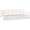 vidaXL Daybed with Drawers without Mattress White 90x190 cm Single Solid Wood