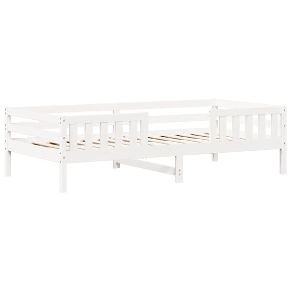 vidaXL Bed Frame with Roof without Mattress White 75x190 cm Small Single