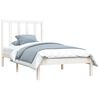 vidaXL Bed Frame without Mattress White Solid Wood Pine 100x200 cm