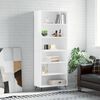 vidaXL Highboard High Gloss White 69.5x32.5x180 cm Engineered Wood