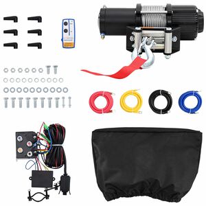 vidaXL Electric Winch PVC Black