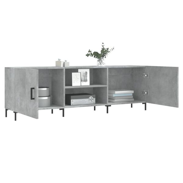 vidaXL TV Cabinet Concrete Grey 150x30x50 cm Engineered Wood