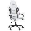 vidaXL Gaming Chair White and Black Faux Leather