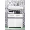 Trendteam Sink Vanity Unit Set-One White and Smokey Silver