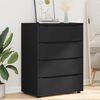 vidaXL Storage Cabinets 2 pcs Black 80 x 48 x 105 cm Engineered Wood
