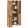 vidaXL Highboard 2 pcs Old Wood 69.5 x 34 x 180 cm